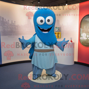 Blue Doctor mascot costume...
