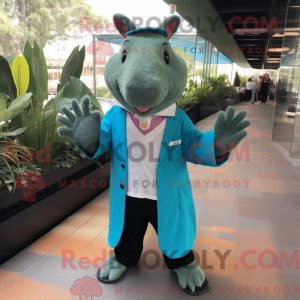 Turquoise Capybara mascot...