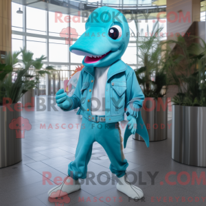 Turquoise Swordfish mascot...
