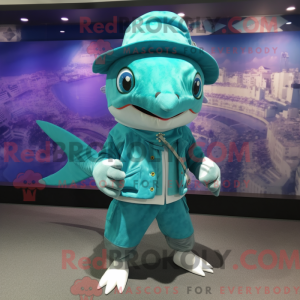 Turquoise Swordfish mascot...