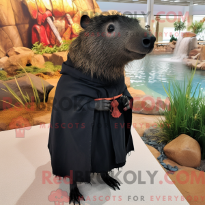 Black Capybara mascot...