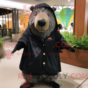 Black Capybara mascot...