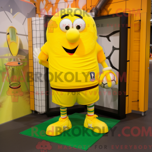 Yellow Soccer Goal mascot...