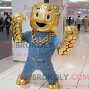 Máscara de pulseira de ouro...