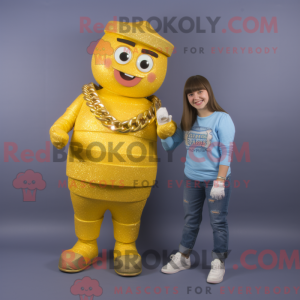 Guldarmbånd maskot kostume...