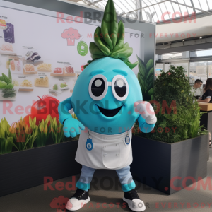 Turquoise Radish mascot...