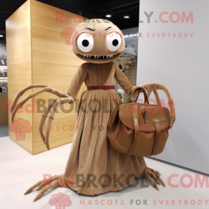 Brown Spider mascot costume...