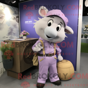 Lavendel So maskot kostume...