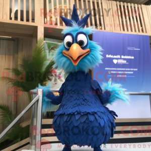 Blue Roosters mascot...