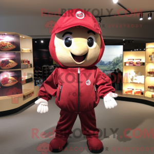 Red Plum mascot costume...