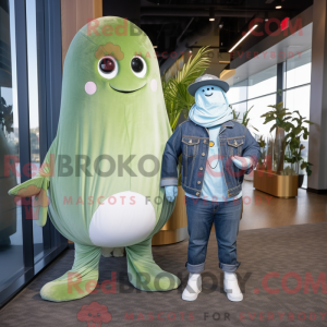Olive Narwhal mascot...