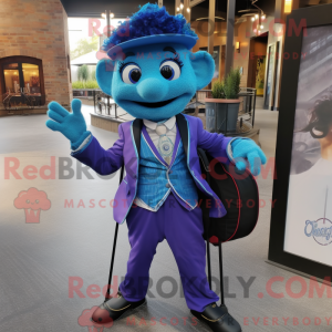Blue Unicyclist mascot...