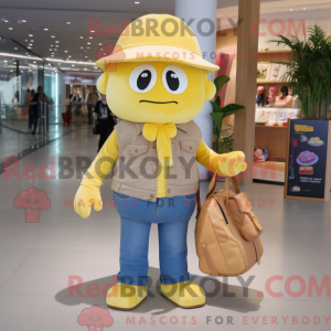 Gold Plum maskot kostume...