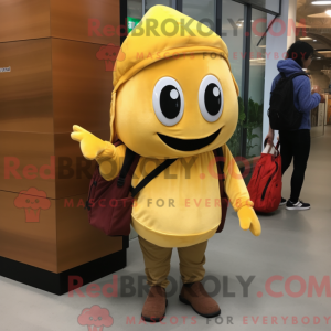 Gold Plum mascot costume...