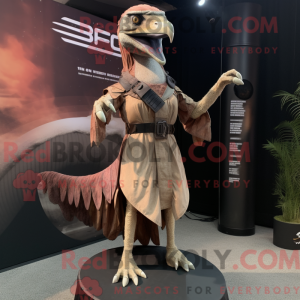 Brun Velociraptor maskot...