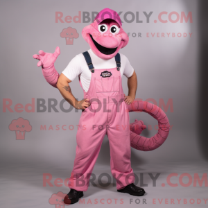 Pink Hydra maskot kostume...