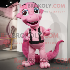 Rosa Hydra-maskotdraktfigur...