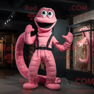Pink Hydra mascot costume...
