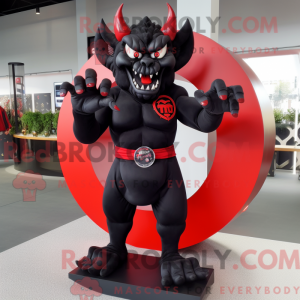Black Devil mascot costume...