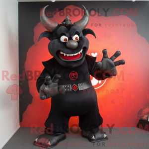 Black Devil mascot costume...