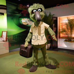 Olive Emu mascot costume...