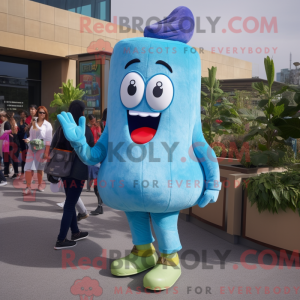 Blue Turnip mascot costume...