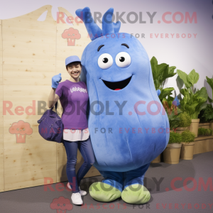 Blue Turnip mascot costume...