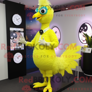 Lemon Yellow Peacock mascot...