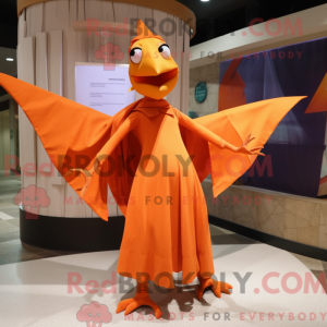 Orange Pterodactyl mascot...