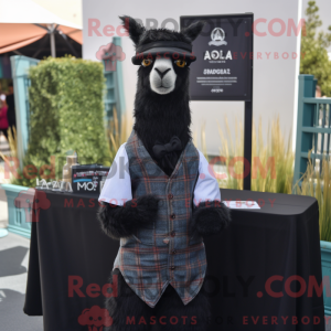 Black Llama mascot costume...