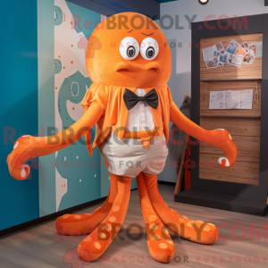 Orange Kraken maskot...