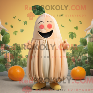 Beige Grapefruit mascot...