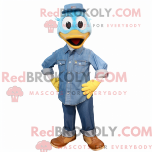 Blue Duck mascot costume...