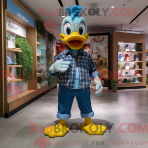 Blue Duck mascot costume...