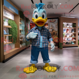 Blue Duck maskot kostume...