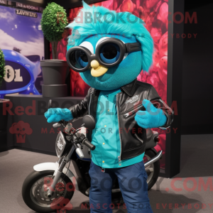 Turkis hindbær maskot...