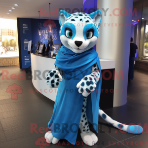 Blue Cheetah mascot costume...