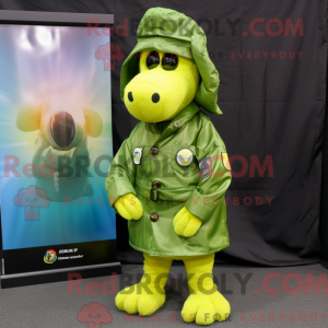 Lime Green Navy Seal mascot...