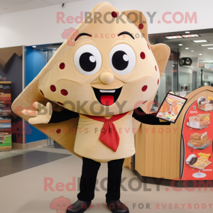 Tan Pizza Slice mascot...