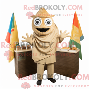 Beige Fish Tacos maskot...