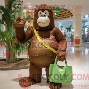 Olijf orang-oetan mascotte...