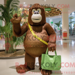 Oliven Orangutang maskot...