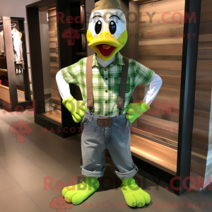 Lime Green Goose mascot...