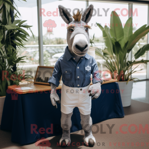 Navy Donkey mascot costume...