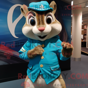 Turquoise Chipmunk mascot...