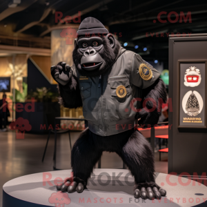 Sort Gorilla maskot kostume...