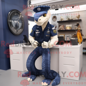 Navy Hydra maskotdraktfigur...