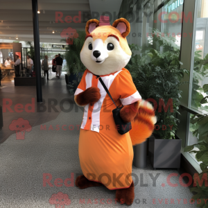 Orange Ferret mascot...