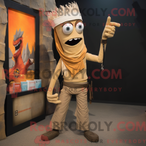 Tan Knife Thrower maskot...