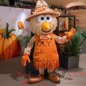 Orange Scarecrow mascot...